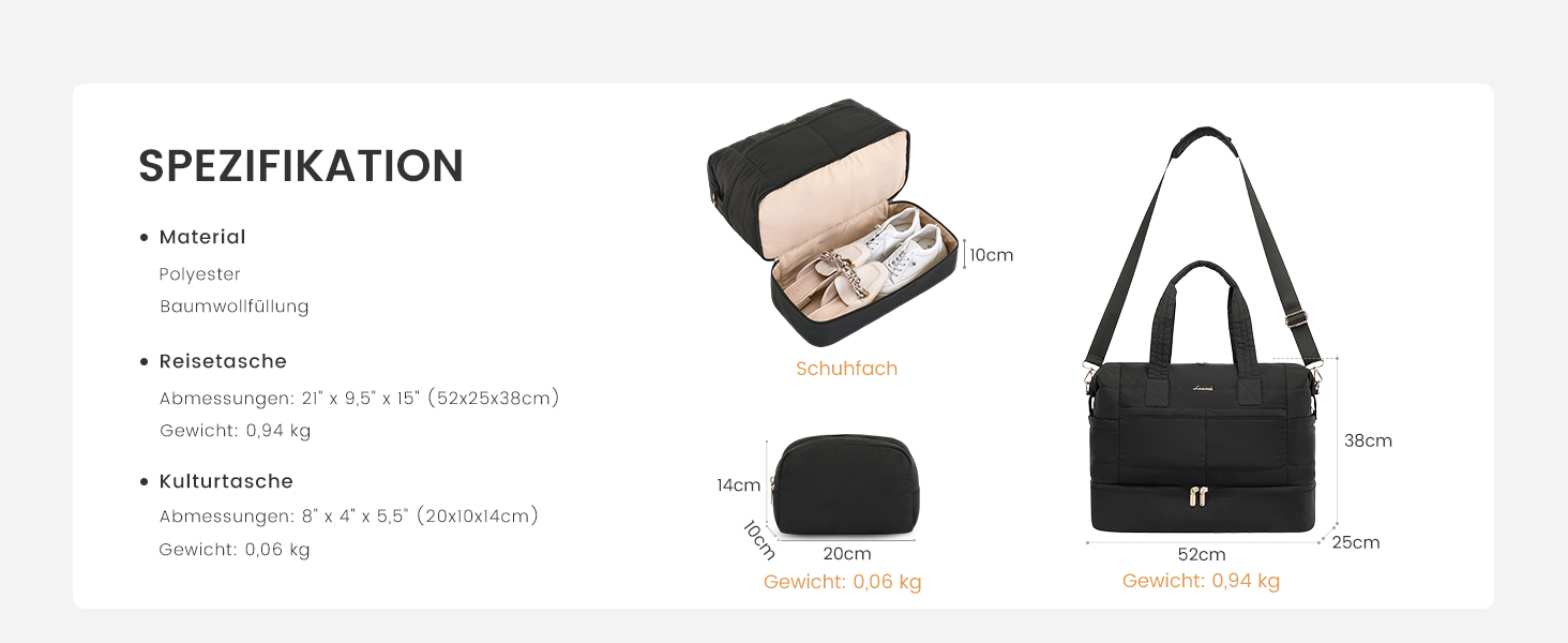 Сумка-мішок LOVEVOOK для подорожей, 52x38x25 см, 50 л (для вихідних, клініки, пологового будинку, авіаперельотів, спорту)