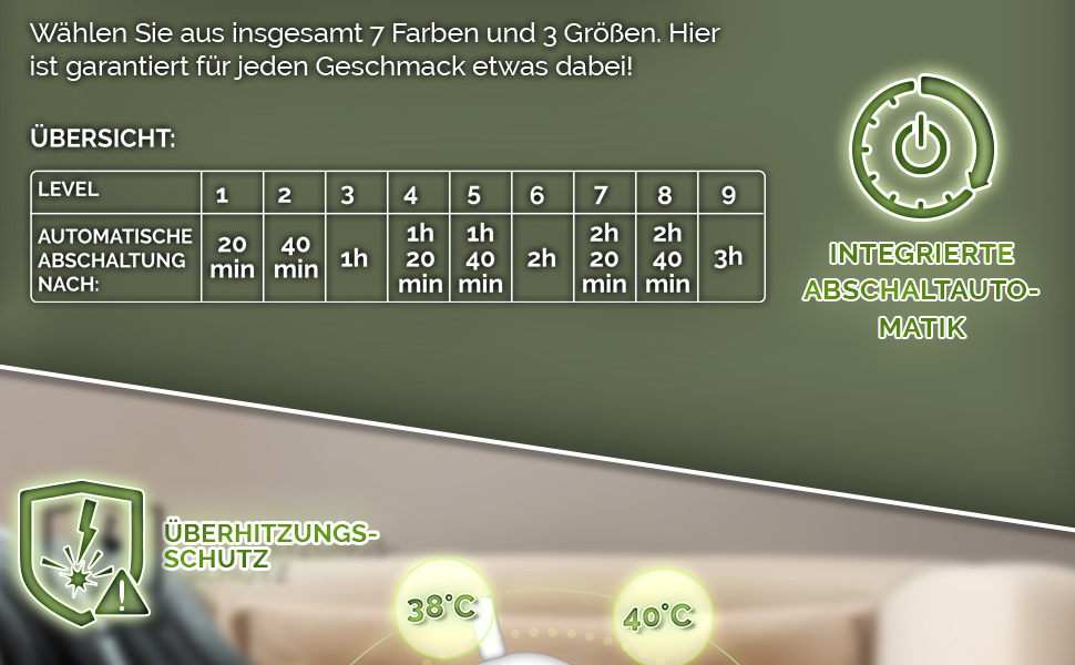 Електрична грілка з плюшу 200x180 см, сертифікат TÜV SÜD GS | З таймером, 9 температурних режимів, відключенням, цифровим дисплеєм, пральна до 40°C, бордовий колір