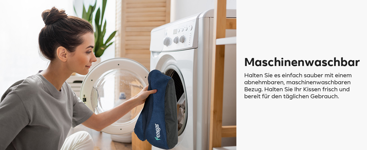 Ортопедична подушка для сидіння Feagar з Memory Foam - ергономічна подушка для офісного крісла, авто та дому - подушка для куприка, зняття напруги при тривалому сидінні, антиковзаюча (до 100 кг) (Темно-синій)