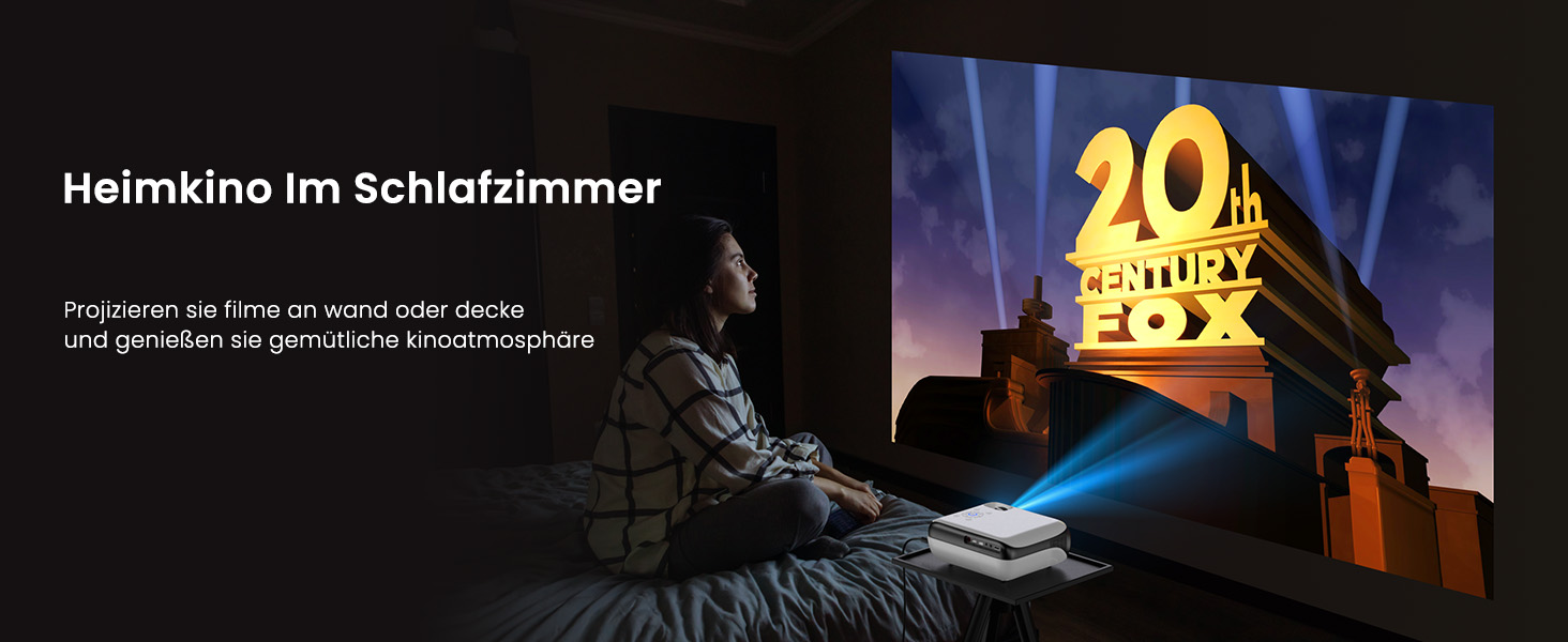 Проектор HAPPRUN Mini Beamer 4K H1: 1080P, Bluetooth, портативний, для дому та кінотеатру