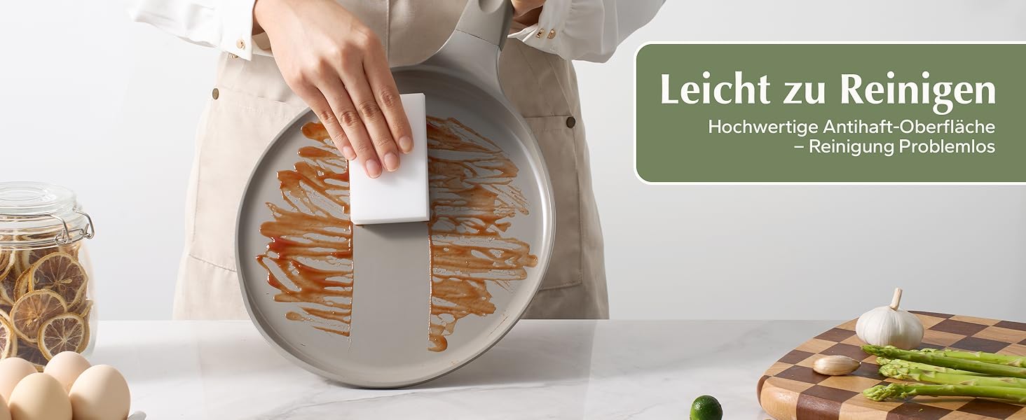 Сковорода для крепів Redchef Induktion, 30 см, керамічне антипригарне покриття, для млинців, омлетів, без PTFE, PFAS, PFOA, стійка до подряпин, для посудомийної машини, сіра