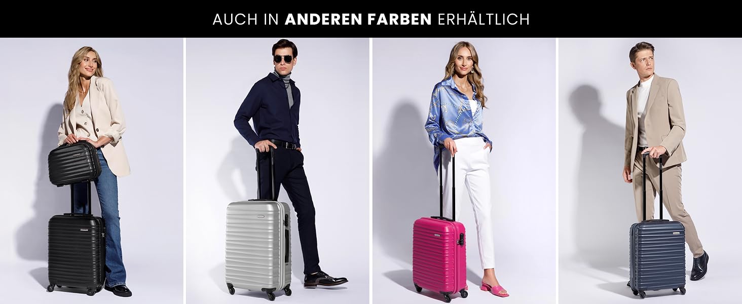 Набір валізWITTCHEN 3в1: велика, середня, маленька. Жорсткий корпус ABS, 4 колеса, кодовий замок. Підходить для Lufthansa, Eurowings, Ryanair, Condor. Бежевий колір.