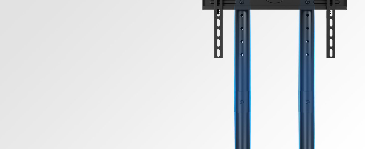 Мобільна підставка для телевізора BONTEC 32-70 дюймів, чорна, з колесами, регульована висота, VESA 400x400, до 50 кг, з кабельним каналом