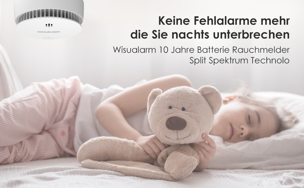 Датчики диму Rauchmelder з магнітним кріпленням, 10 років роботи від батареї, з функцією вимкнення/тестування, сертифіковано TÜV EN 14604 (5 шт.)