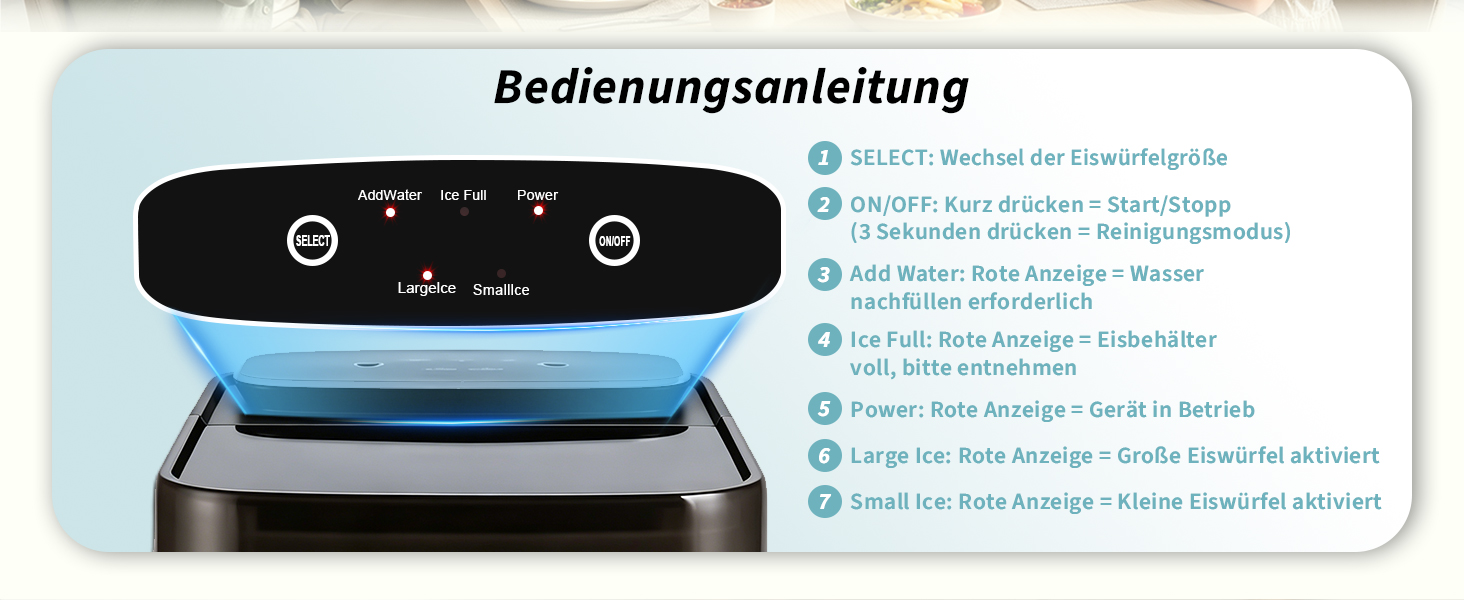 Льодогенератор Citybee з функцією самоочищення, 12 кг/доба, компактний Ice Maker для кухні, офісу та вечірок (Сірий)