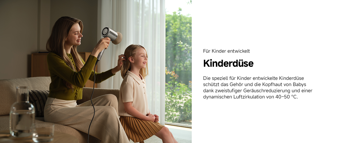 Фен для волосся MOVA Shine 20 з дифузором, високошвидкісним мотором та плазмою для догляду, NTC-контролем температури, сріблястий