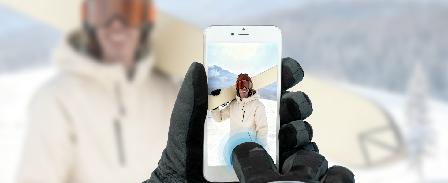 Обогріваючі рукавички Minthouz W11 для чоловіків та жінок, 7.4V, 3 режими нагріву, водонепроникні, з підтримкою сенсорного екрану, для роботи на відкритому повітрі, катання на велосипеді, лижах (XL)