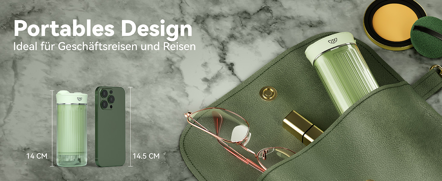 Портативний електричний іригатор для зубів JTF Munddusche Mini (зелений): 4 режими, 5 насадок, 230 мл, водонепроникний IPX7