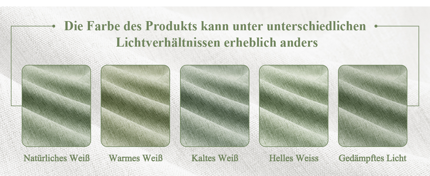 Шторка для душу EurCross з льону, текстурована, зелена, 180x200 см, для ванної кімнати, текстильна, важка, водонепроникна, з 12 кільцями, антибактеріальна, для готелів, поліестер, миється, штора для душу, зелена H200 x B180 см (1 шт.)