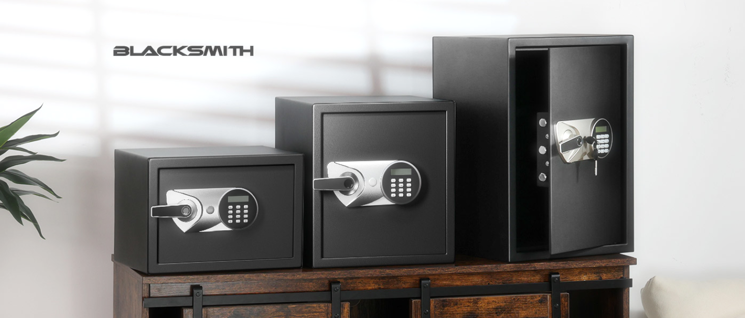 Сейф Tresor BlackSmith для дому та офісу: великий, з біометричним сканером, вогнестійкий, 35x31x50 см