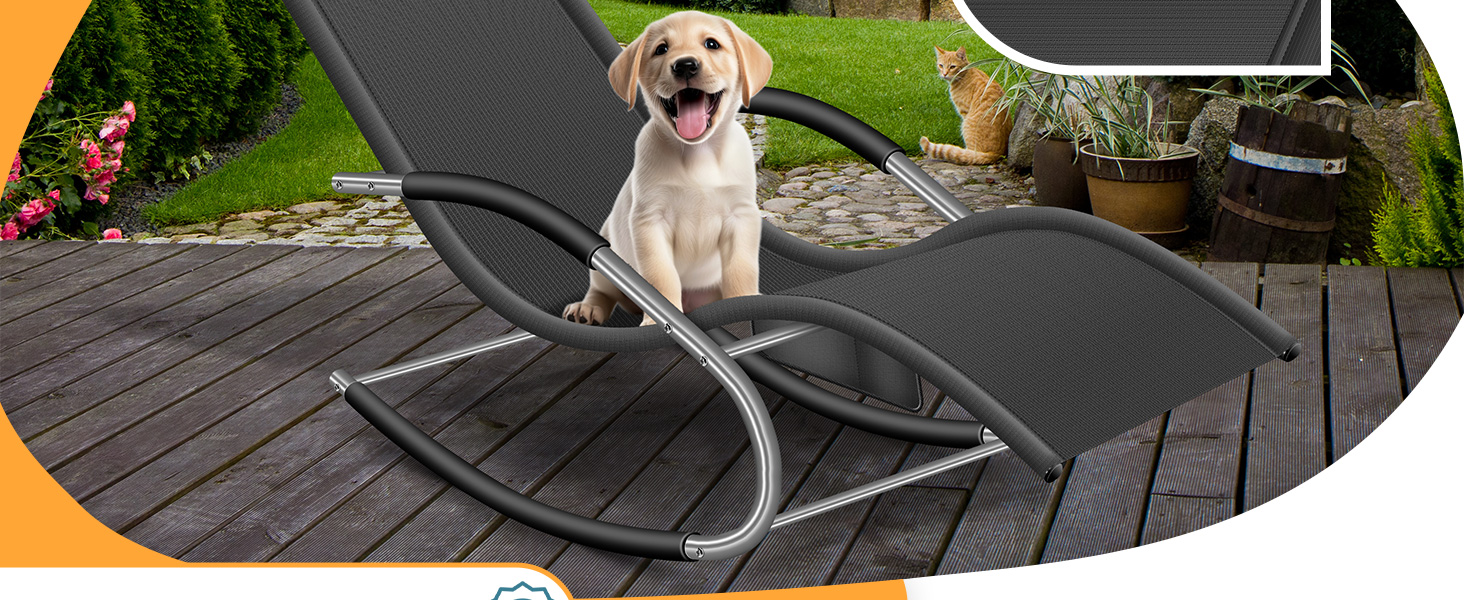 Крісло-шезлонг KESSER® для відпочинку на вулиці | Садове крісло-шезлонг | Стійке до погодних умов, витримує до 150 кг | Бежевий