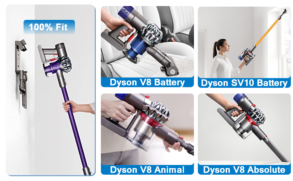 Акумулятор V10 6000 мАг для пилососа серії Dyson V10, змінна батарея з фільтромщіткою (V8 6.0Ah)