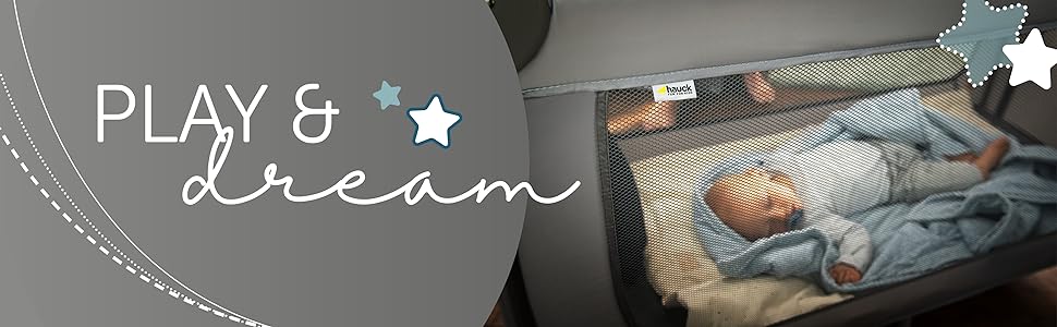 Дитяче дорожнє ліжко hauck Sleep N Play Go Plus з сумкою, колесами та ковзанням, від народження до 15 кг, сірий