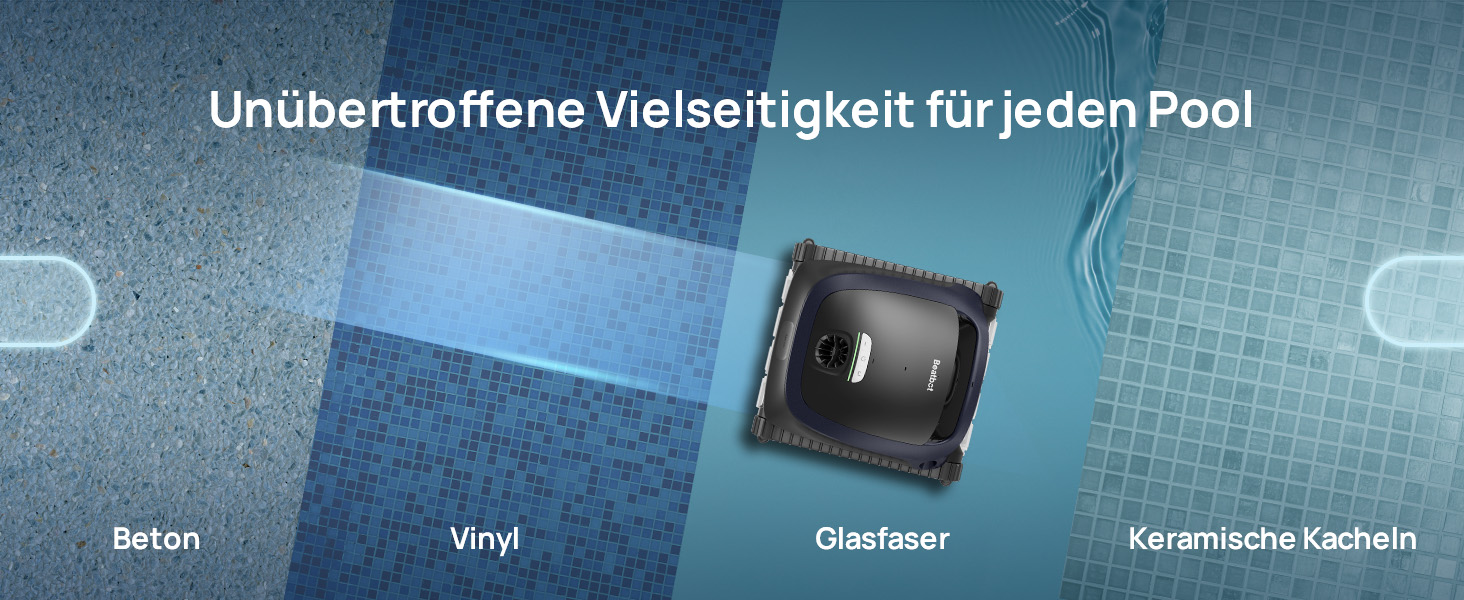 Робот-пилосос для басейну Beatbot AquaSense 2 з кришкою, акумуляторний, для чищення дна та стін, з функцією паркування, синій 