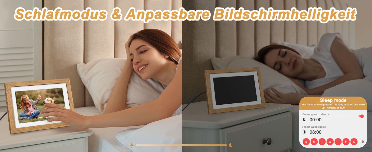 Цифровий фоторамка з дерева, Wi-Fi, 32GB, 10.1