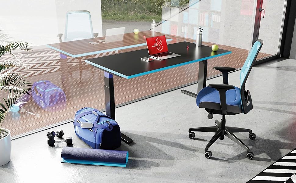 Офісне крісло Interstuhl Every Active Edition – регульована поперекова підтримка, комфортне та активне сидіння (Зелений | Чорний) (Світло-блакитний | Блакитний)