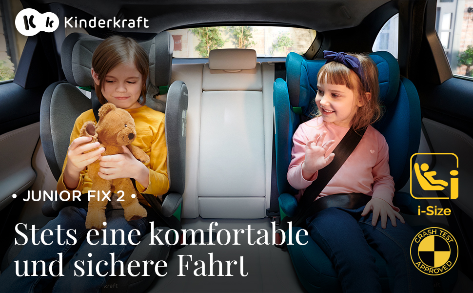 Дитяче автокрісло kk Kinderkraft JUNIOR FIX2 I-SIZE 15-36кг, з Isofix, група 2/3, 100-150 см, регульована спинка, підголівник, спеціальні системи безпеки, зручно переносити, бордове, 6,3 кг Бордовий JUNIOR FIX I-SIZE Одномісний