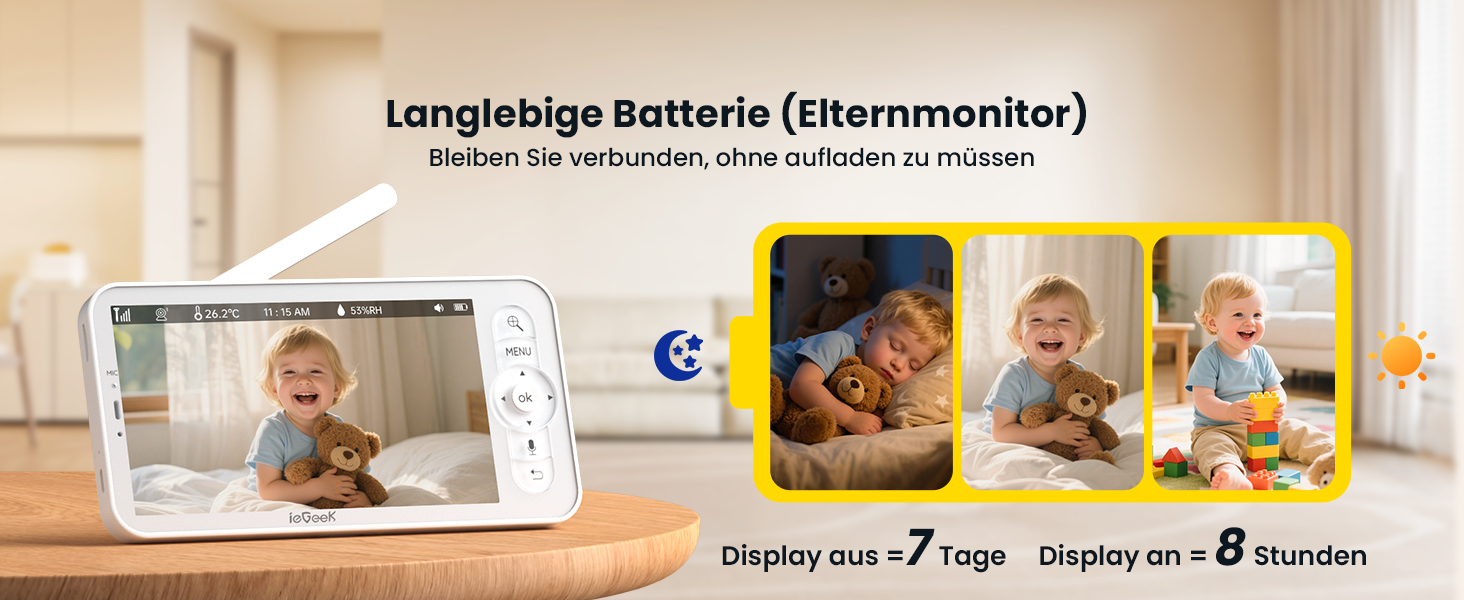 Відеоняня ieGeek 2K з камерою та нічним баченням, 5