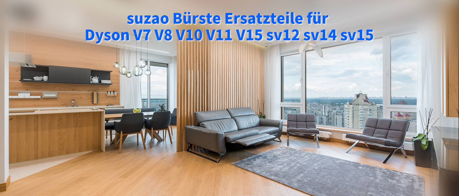 Щітка Suzao для Dyson V7 V8 V10 V11 V15 sv10, sv12, sv14, sv15, насадка для підлоги з м'якою щіткою, валик 4LED і блокування спускового гачка, змінні насадки для килимів, паркетних підлог, аксесуари для твердих підлог