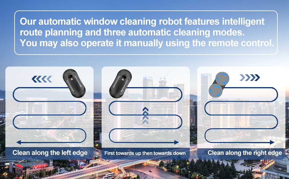 Робот для миття вікон Oamger 5600Pa з подвійним розпиленням, пультом керування та системою розумної навігації | Для внутрішніх та зовнішніх вікон