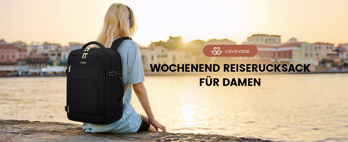 Рюкзак для ручної поклажі LOVEVOOK 40L, для ноутбука 17