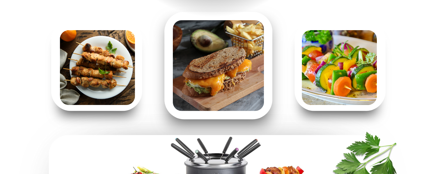 Електричний гриль-рашетте Raclette Fondue Kombi на 12 осіб: гриль, рашетте та крепельниця. 1650 Вт