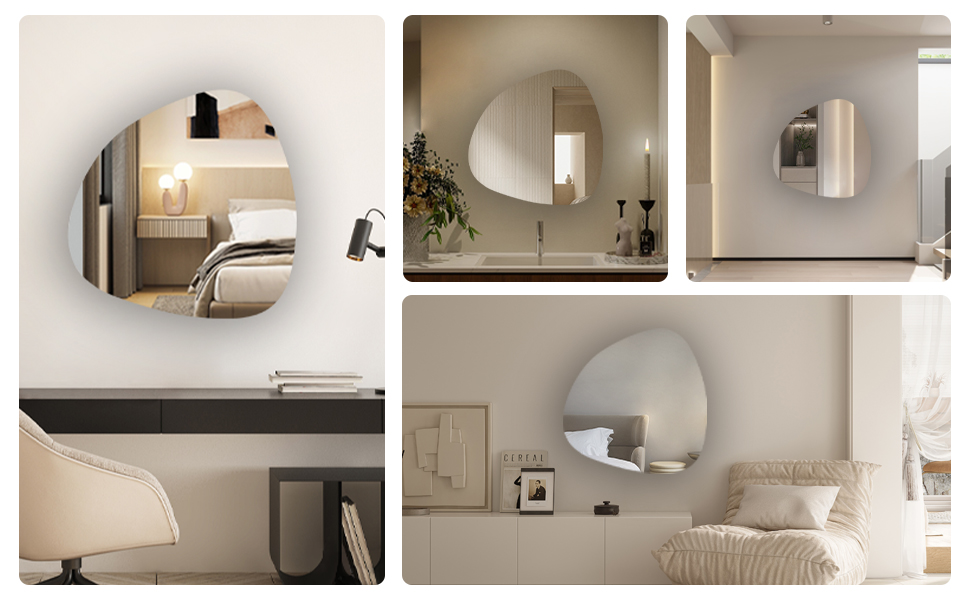 Дзеркало для ванної кімнати Spiegel Schwarz 40x60 см з металевим каркасом | Прямокутне настінне дзеркало для ванної, вітальні, спальні, гостьової кімнати