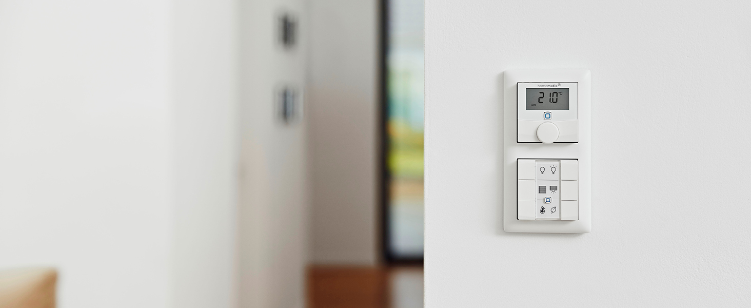 Homematic IP Термостат на радіатор Smart Home – цифровий термостат для опалення, керування через додаток, сумісний з Alexa та Google Home, легка установка, енергозбереження (153412A3)