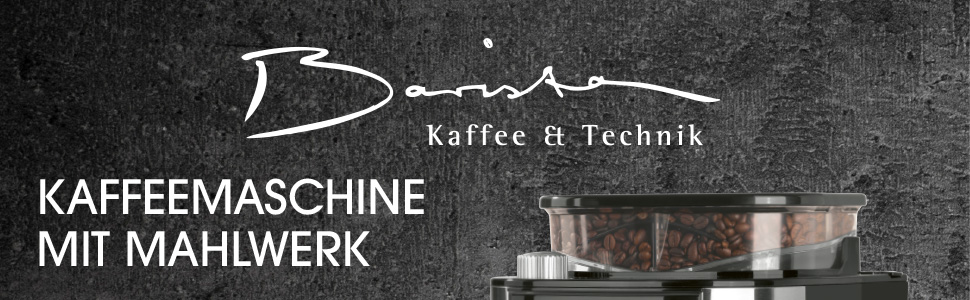 Кавомашина Barista Filterkaffeemaschine з регульованим млинком та скляною колбою | Функція підігріву, таймер 24 год та постійний фільтр | Для 10 чашок кави | Кавомашина для зерен та меленої кави [Нержавіюча сталь] 6) Нержавіюча сталь - скляна колба - з млинком