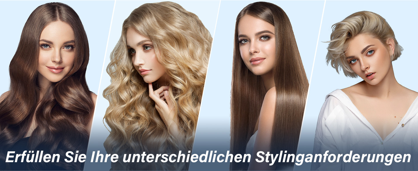 Професійний фен для волосся з дифузором, безщітковий мотор 110 000 об/хв, 400 млн плазмових іонів, низький рівень шуму 57дБ, сірий