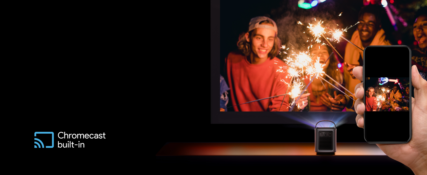 Nebula Anker Mars 3 Air Mini Beamer: проєктор 1080p з Google TV, Smart, Wi-Fi, 400 ANSI люмен, Dolby Digital, 2*8W, 150 дюймів, акумулятор, 2,5 години, новий