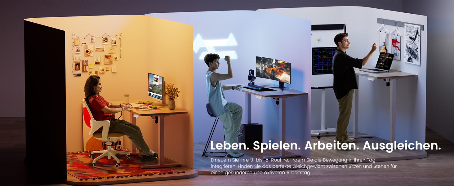 Електричний регульований стіл ErGear 160x80 см з пам'яттю, для дому та офісу, з'єднувальна панель 120x60 см, світле вінтажне дерево