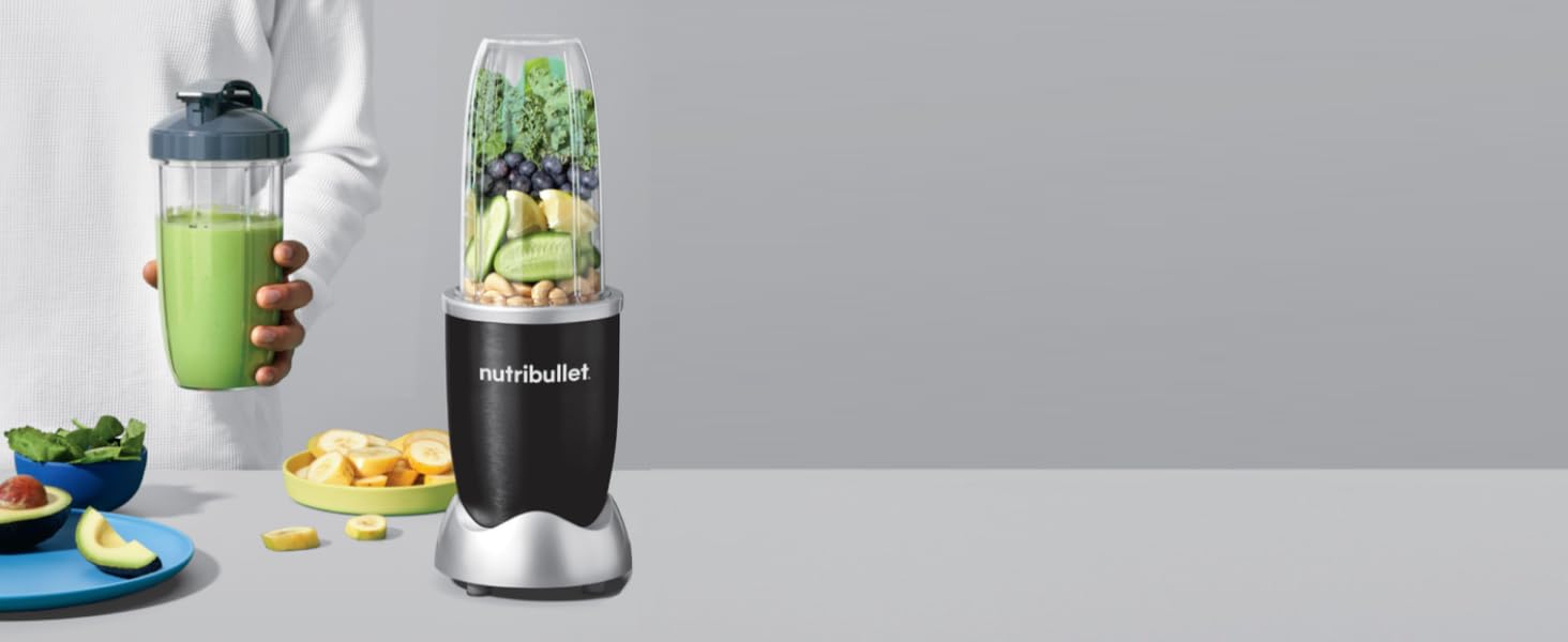 Блендер стаціонарний  nutribullet, подрібнювач, блендер для смузі, багатофункціональний подрібнювач, потужність 900 Вт, NB910CP