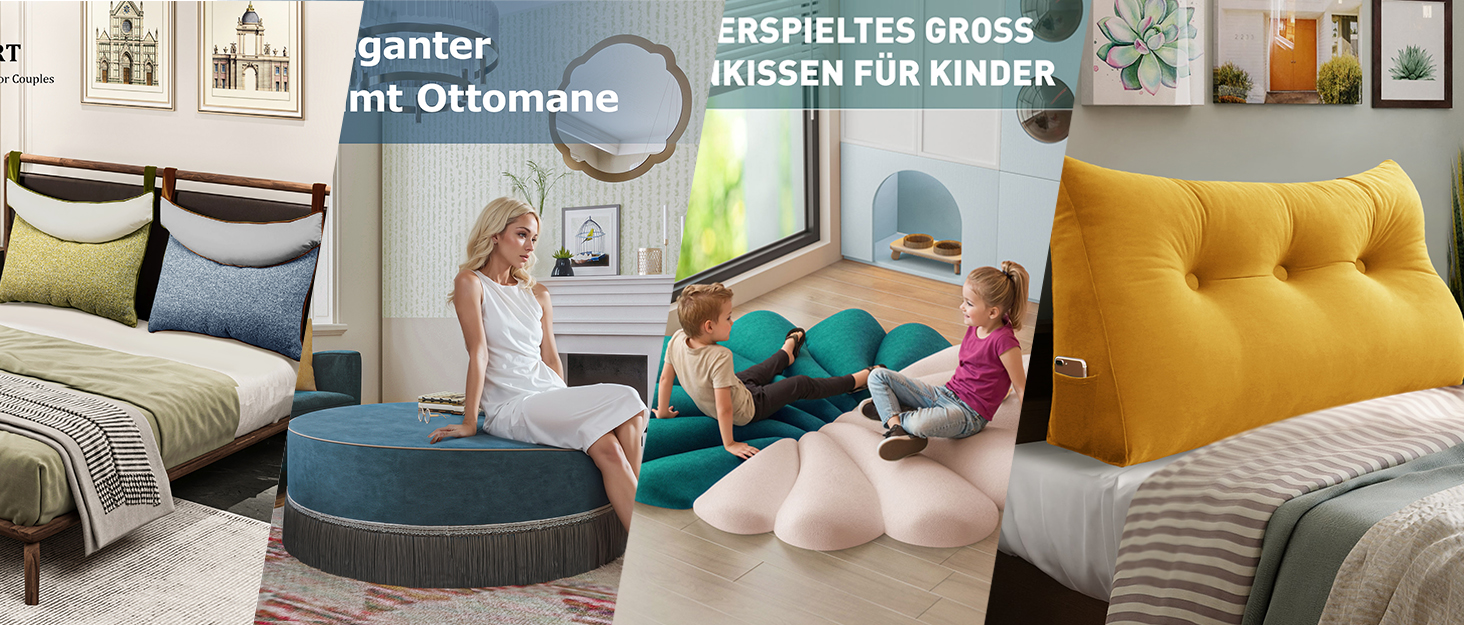 Подушка для спини, трикутна подушка для тіла, підголовник, подушка для ліжка, спинка для дивана, велика подушка для тіла, 60 см (Блакитний)