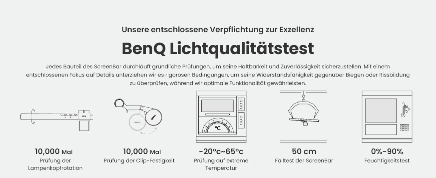 BenQ ScreenBar - LED лампа для монітора з регулюванням кольору та автоматичним затемненням, захист очей, USB зарядка, офісна лампа