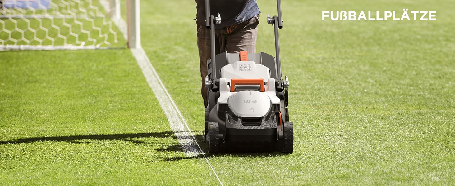 Акумуляторний газонокосарка Litheli 20V, ширина косіння 33 см, до 200 м², об'єм кошика 30 л, висота косіння 25-65 мм, з акумулятором 4.0 Ah