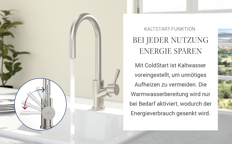 Змішувач кухонний Villeroy & Boch Umbrella Flex з висувним душем, бронзовий, високий вилив 220 мм