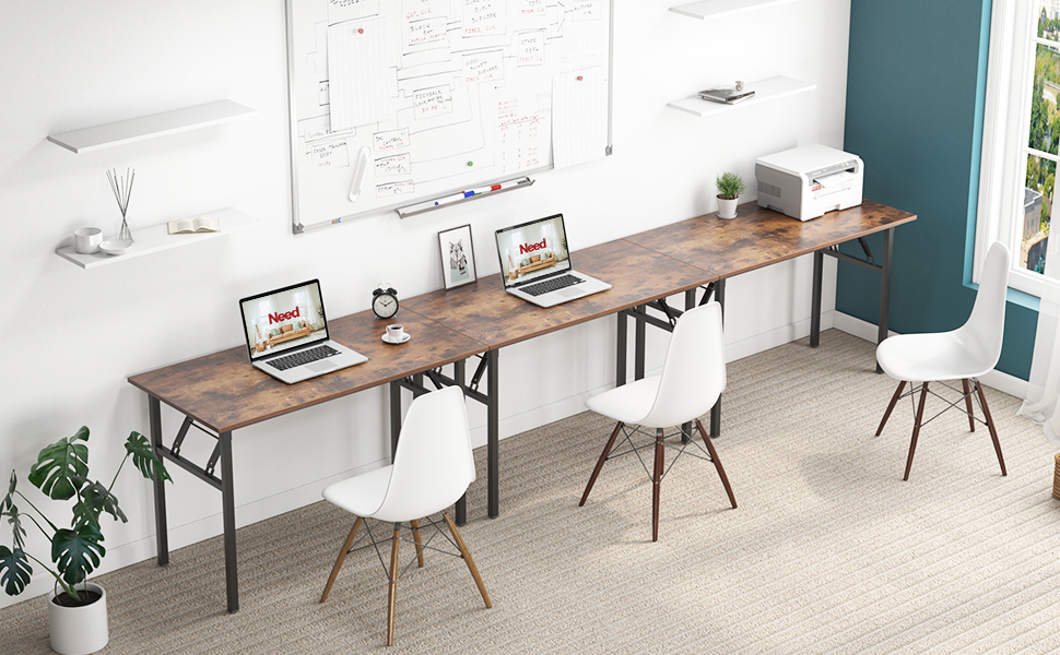 Розкладний стіл - комп'ютерний/письмовий стіл 120x60 см з металевим каркасом та ДСП, для дому та офісу