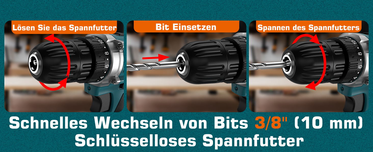 Набір інструментів Sundpey 255 предметів з акумуляторним дрилем-шуруповертом 21V, 2x2000mAh, синій - для дому та авто