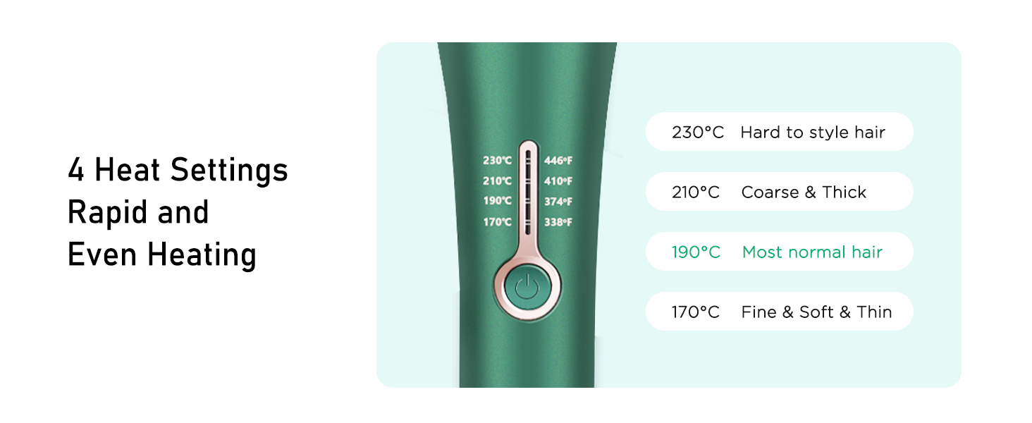 Автоматичний локон Janelove для довгих волосся, 25 мм, негативні іони, 4 температури