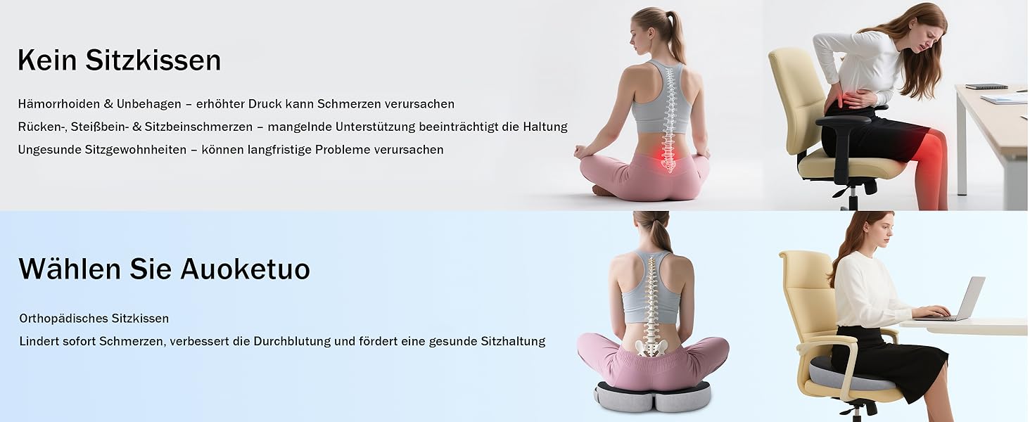 Ортопедична подушка-кільце з ефектом пам'яті для копчика та куксицевого відділу, протигеморройна та протипролежнева подушка для вагітних та реабілітації (Чорна)