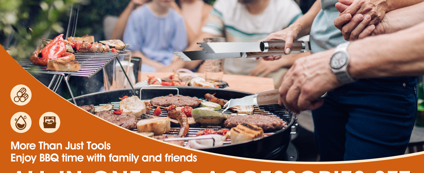 Набір гриль-посуду DRAGON RIOT з нержавіючої сталі, 29 предметів. Преміум-набір аксесуарів для гриля з лопаткою в алюмінієвому кейсі. Ідеальний подарунок для чоловіків, BBQ, Outdoor.