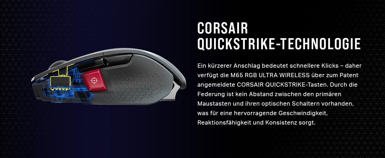 Ігрова дротова миша Corsair для FPS-шутерів з регульованим сенсором