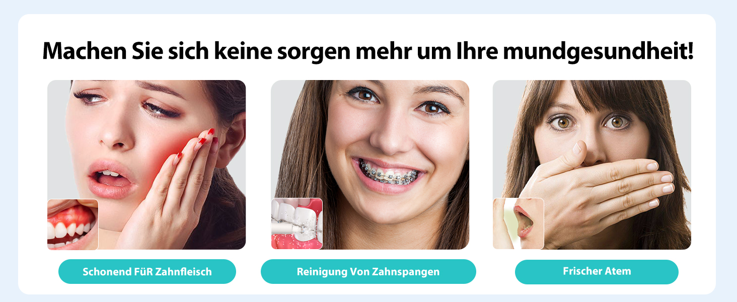 Портативна електрична душова насадка COSLUS: 300 мл, IPX7, 5 насадок, для догляду за порожниною рота, білий (чорний)