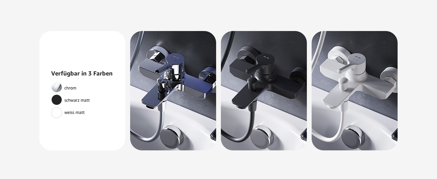 Змішувач для ванни AM.PM X-Joy чорного матового кольору з виливом, одноручний, для ванни та душу, FXA10022