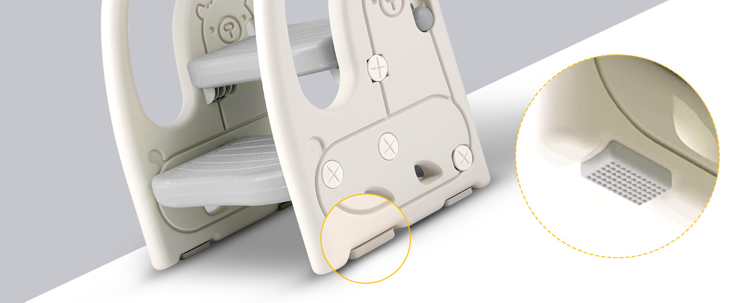 Триттхокер для дітей Onasti 2 сходинки, регульована висота, сірий. Зручний триттхокер для малюків 1.5-5 років