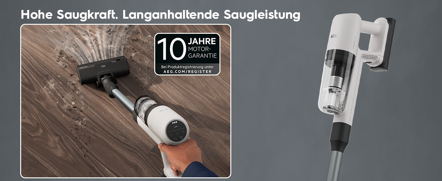 Акумуляторний пилосос AEG ÖKO AP71UB14AM: потужний, легкий (2.2 кг), ергономічний, з перероблених матеріалів, до 50 хв роботи, 120 м², 2-в-1, 5-рівнева фільтрація, для всіх поверхонь, автоматичний, сірий