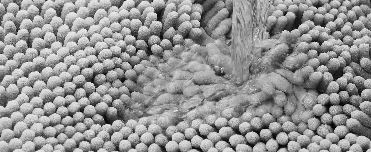 Килимок для ванної кімнати Homaxy з антиковзким покриттям, мікрофібра, 60 x 120 см, світло-сірий