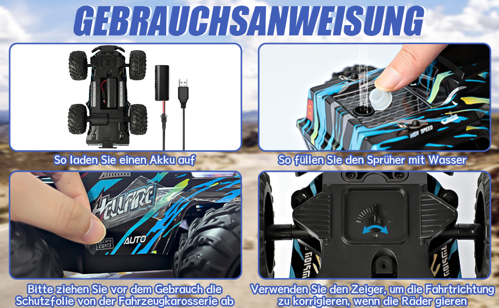 Радіокерований позашляховик Monstertruck 1:18, 22 км/год, для хлопчиків 5-12 років - іграшка та подарунок