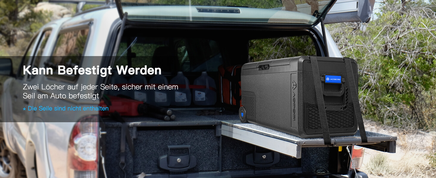 Автомобільний компресорний холодильник AAOBOSI 38л: Електричний охолоджувач для авто, кемпінгу, риболовлі (-20°C/+20°C), 12/24V/230V, USB